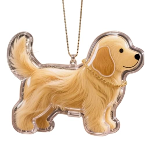 SueaLe Pet Hair Memorial Keepakes Keychain Hundeform Figur Fell Kollektor Box Klares Hangsack Charme Zubehör Geschenk Klares Haustier Haare Keychain von SueaLe