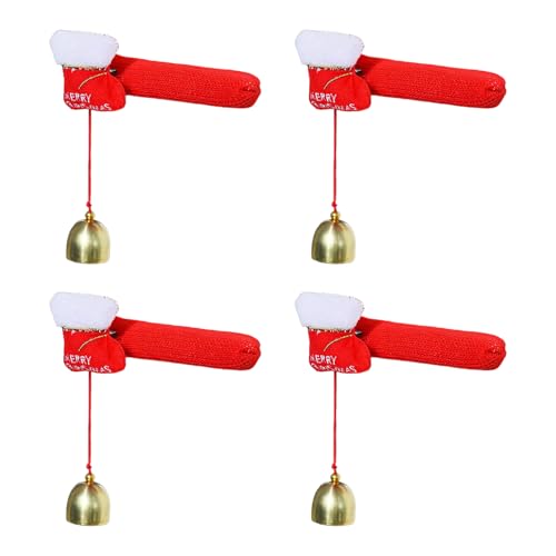 Weihnachts Tür Griffschutz Mit Hängenden Glocken Set Aus 4 Wiederverwendbaren Tuchabdeckungen Für Winter Home Decors Urlaub Holiday Homes Dekoration Set Weihnachts Tür Griffschutz Mit Hängenden Glocken Set Aus 4 Wiederverwendbaren Tuchabdeckungen Für Winter Home Decors Urlaub Holiday Homes Dekoration Set von SueaLe