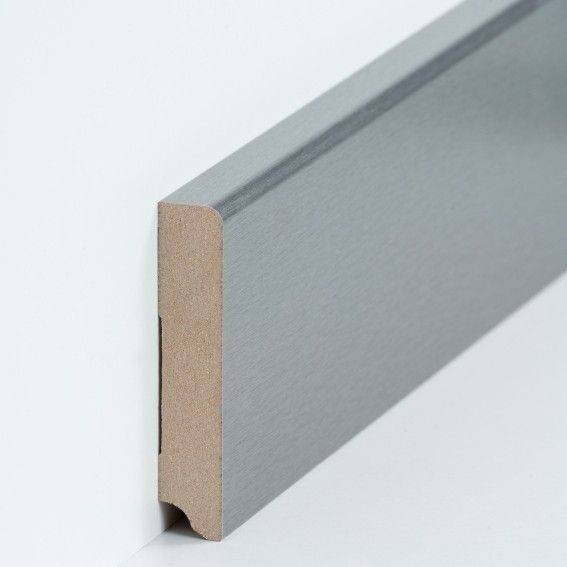 Beliebte Fussleiste Finishfoliert MDF - Farbe: Edelstahl (19 x 96 x 2500 mm) 720.096.33 von Südbrock