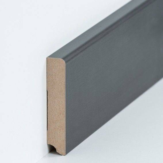 Hervorragende MDF Sockelleiste foliert - Farbe: Titan (19 x 96 x 2500 mm) 720.096.47 von Südbrock