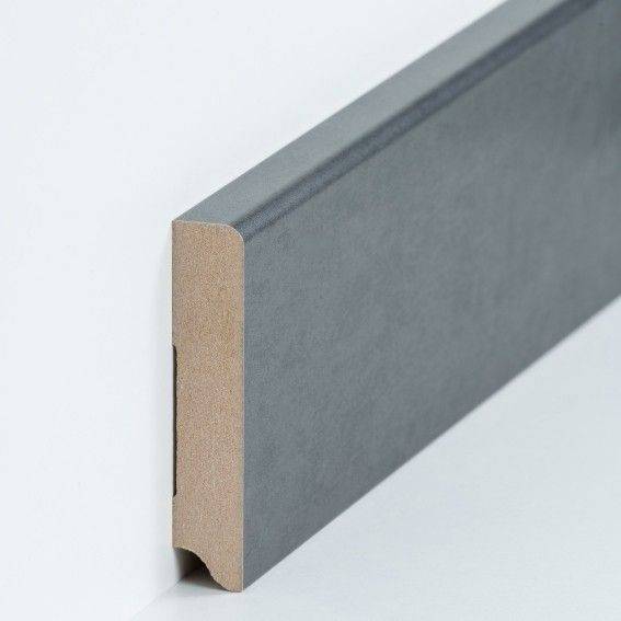 Sehr hochwertige Sockelleiste Folienummantelt MDF Stahl Natur (19 x 96 x 2500 mm) 720.096.46 von Südbrock