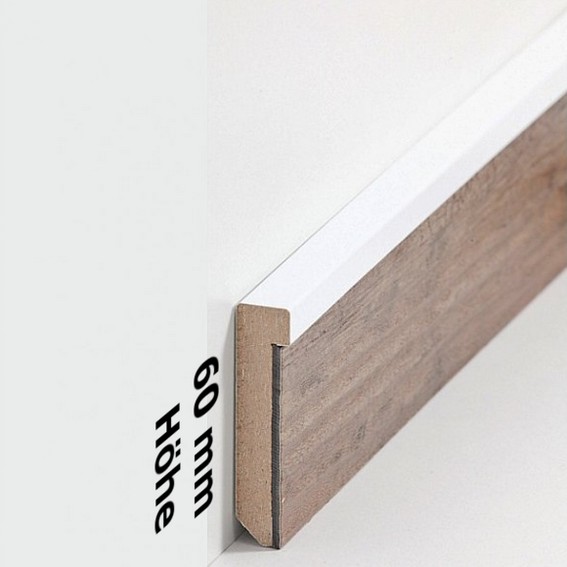 Sockelleiste Frankfurt MDF 13 x 60 x 2500 mm Fußleiste für Vinylboden by PROVISTON von PROVISTON