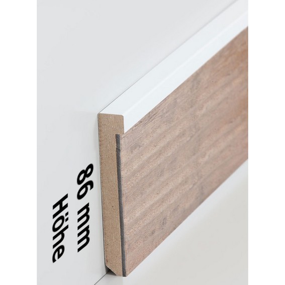 Sockelleiste Frankfurt MDF 13 x 86 x 2500 mm Fußleiste für Vinylboden by PROVISTON von PROVISTON