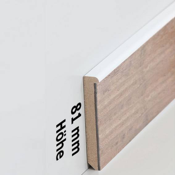 Sockelleiste Frankfurt MDF 13 x 81 x 2500 mm Fußleiste für Vinylboden by PROVISTON von PROVISTON
