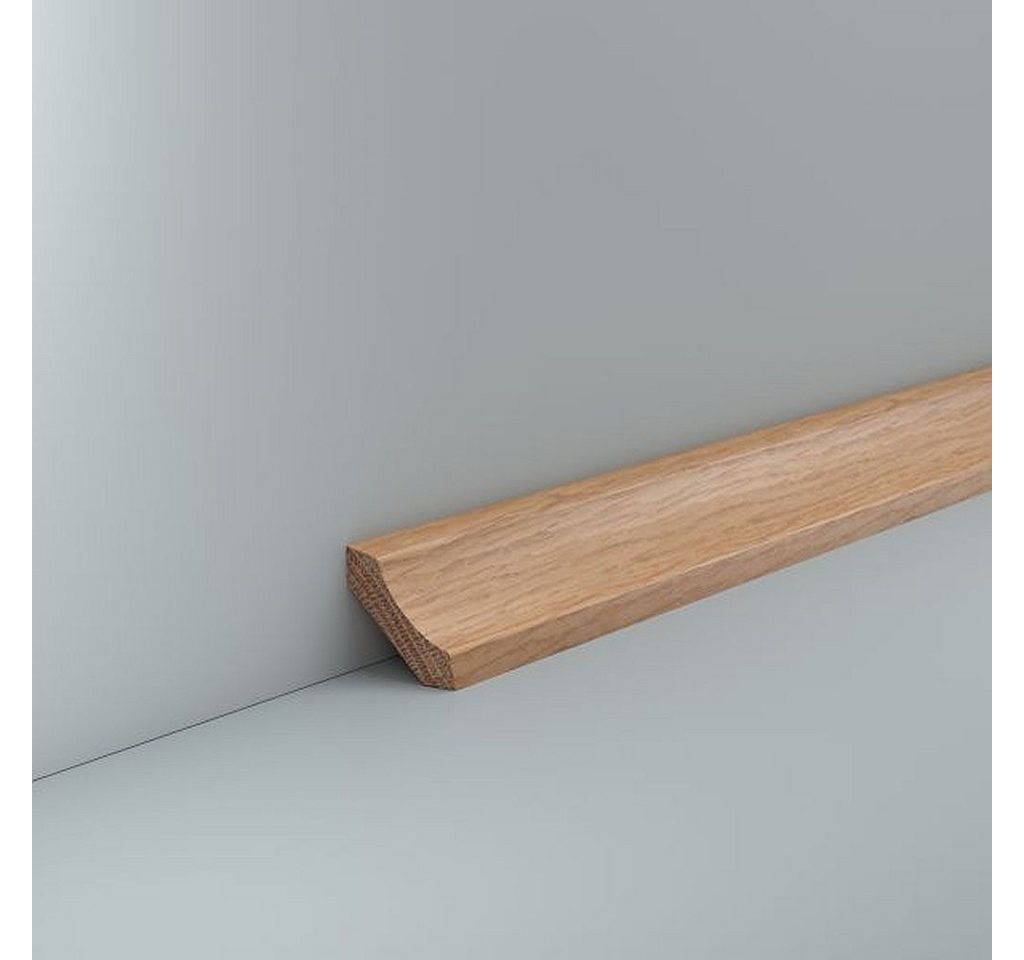 Südbrock Sockelleiste Sockelleiste Hohlkehlleiste Eiche 30 x 30 Unbehandelt Deckenleiste, L: 240 cm, H: 3 cm, 1-St., Unbehandelte Eiche von Südbrock