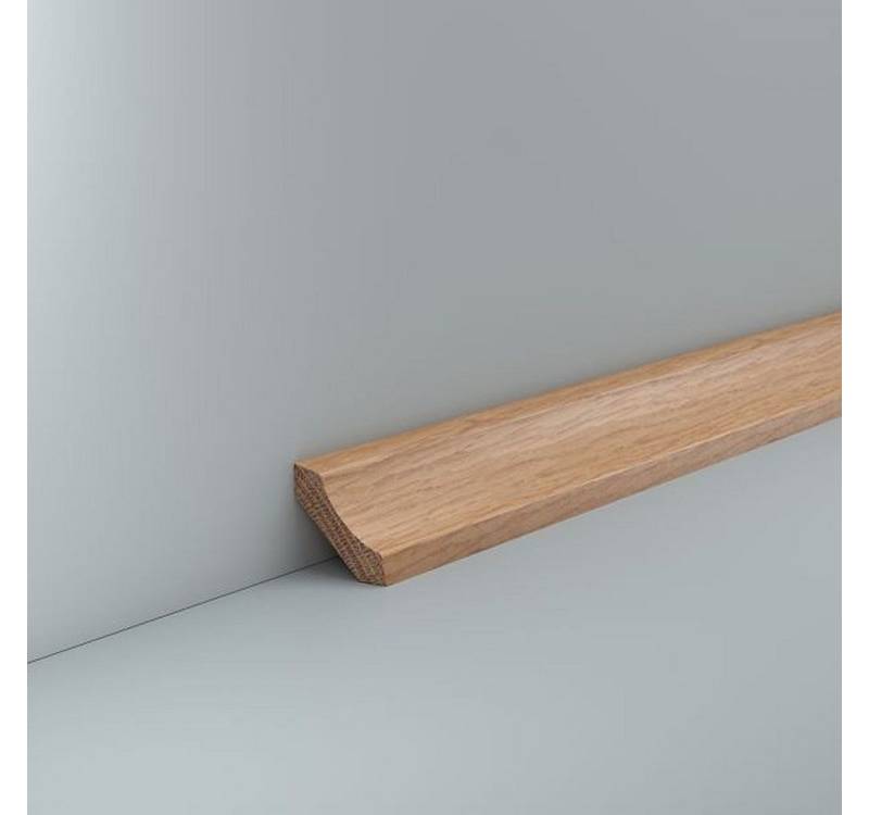 Südbrock Sockelleiste Sockelleiste Hohlkehlleiste Eiche 30 x 30 Unbehandelt Deckenleiste, L: 240 cm, H: 3 cm, 1-St., Unbehandelte Eiche von Südbrock