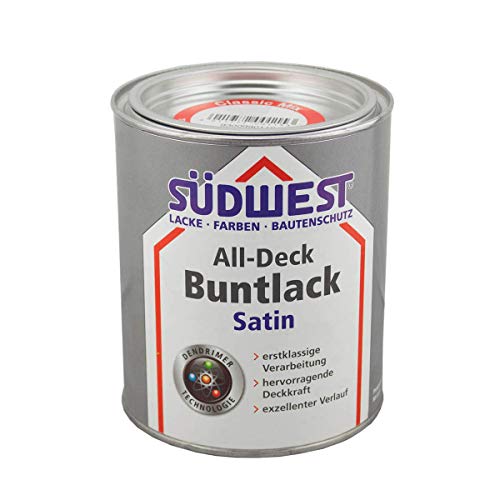 Südwest All-Deck Buntlack Satin RAL 8017 Schokoladenbraun 0,75 Liter von Suedwest Verlag