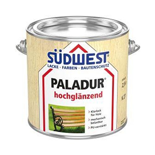 SÜDWEST PALADUR Klarlack für Holz Bootslack Parkettsiegel hochglänzend K 27 farblos 2,5 Liter Innen &Außen von Südwest