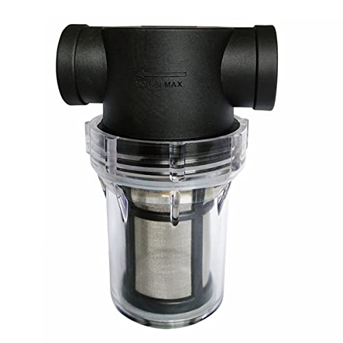 Suerhatcon Pipeline Filter 3/4" Wasserpumpenfilter mit 100 mesh Edelstahlsieb, Inline-Maschensieb Wasserpumpe Filter für Gartenbewässerung… von Suerhatcon