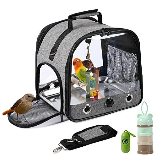 SUERTREE Transportbehälter für Vögel, Vogel transportbox, Vogelkäfig Wellensittich, tragbare Vogelträger Reisetasche, Transparent atmungsaktiver Reisekäfig für Haustiere SUERTREE Transportbehälter für Vögel, Vogel transportbox, Vogelkäfig Wellensittich, tragbare Vogelträger Reisetasche, Transparent atmungsaktiver Reisekäfig für Haustiere von Suertree