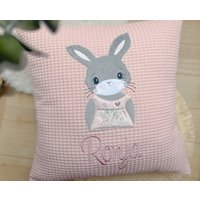 Geburtskissen, Namenskissen, Kissen Mit Namen, Personalisiertes Kissen, Geburt, Taufe, Waffelkissen, Waffelpique, Hasenkissen, Hase Geburtskissen, Namenskissen, Kissen Mit Namen, Personalisiertes Kissen, Geburt, Taufe, Waffelkissen, Waffelpique, Hasenkissen, Hase von SuessfuchsDE