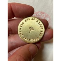 She Believed She Could So Did. Münze Freundin Kleine Aufmerksamkeit Kollegin Taschenumarmung Token Trostspender Tochter Geschenkidee von Suessmaedchen