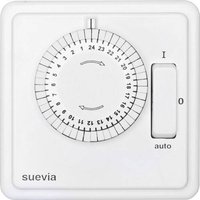 Suevia SU280447 Unterputz-Zeitschaltuhr analog Tagesprogramm 1200W IP20 EIN/AUTO/AUS-Programm von Suevia