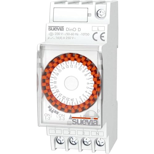 Suevia Zeitschaltuhr fuer Hutschiene Betriebsspannung: 230 V/AC DinO D 1 Wechsler 16A 250 V/AC Tages von Suevia