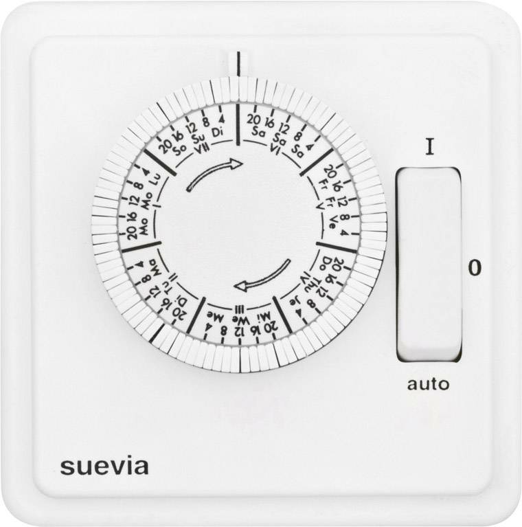 Suevia Unterputz Zeitschaltuhr Zeitschaltuhr Analog Wochenprogramm 2200 W Ip20   B-Ware von Suevia