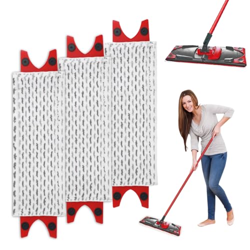 3 Stück Bodenwischer Wischmopp Ersatzbezug für Vileda Set, für Vileda Ultramax/UltraMax Plus/Easy Wring UltraMax Mikrofaser Wischbezug, für Vileda Ultramat Mop Ersatzteile, für Flecken Boden von Suevut