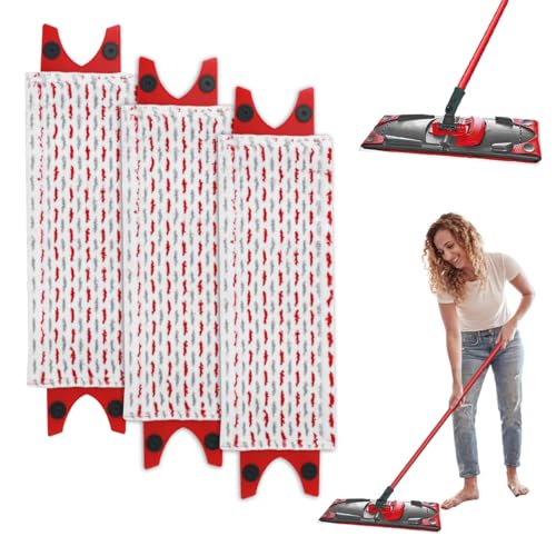 3 Stück für Vileda Bodenwischer Wischmopp Ersatzbezug Mikrofaser Set, für Vileda Ultramax/UltraMax Plus/Easy Wring UltraMax Wischbezug, für Mop Ersatz, für Alle Flecken Entfernen Boden von Suevut