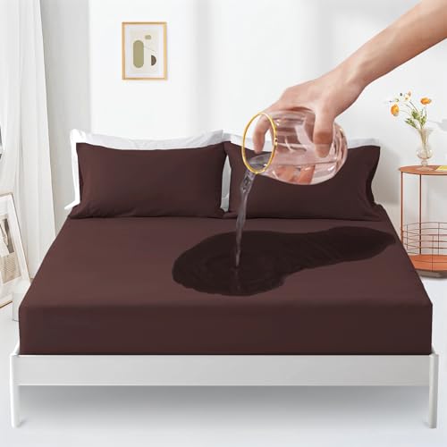 Sufdari Matratzenschoner wasserdicht 120x200cm spannbettlaken, Atmungsaktive Matratzenauflage, Inkontinenzauflage, Wasserdichter Matratzenbezug-Schutz Nässeschutz Spannbetttuch -Kaffee Sufdari Matratzenschoner wasserdicht 120x200cm spannbettlaken, Atmungsaktive Matratzenauflage, Inkontinenzauflage, Wasserdichter Matratzenbezug-Schutz Nässeschutz Spannbetttuch -Kaffee von Sufdari