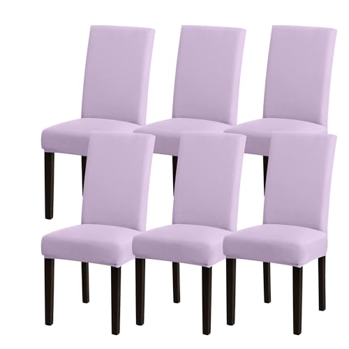 Sufdari Stuhlhussen 6er Set Lila, Stretch Esszimmer Stuhlbezug für Esszimmerstühle, Abnehmbarer Waschbarer Spandex Stuhlüberzug für Küchenstühle,Hotel, Bankett(Lila, 6 Stück Sufdari Stuhlhussen 6er Set Lila, Stretch Esszimmer Stuhlbezug für Esszimmerstühle, Abnehmbarer Waschbarer Spandex Stuhlüberzug für Küchenstühle,Hotel, Bankett(Lila, 6 Stück von Sufdari