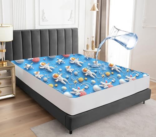 Wasserdichter Matratzenschoner 120x200cm Spannbettlaken, Atmungsaktive Matratzenbezug Wasserundurchlässiger Matratzen-Schutz Nässeschutz Spannbetttücher - Astronaut Wasserdichter Matratzenschoner 120x200cm Spannbettlaken, Atmungsaktive Matratzenbezug Wasserundurchlässiger Matratzen-Schutz Nässeschutz Spannbetttücher - Astronaut von Sufdari