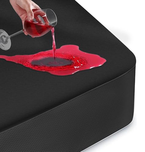 Wasserdichter Matratzenschoner 200x200cm, Premium-Matratzenbezug,atmungsaktiv, wasserdichtes Bettlaken mit 30 cm tiefen Taschen, Gummi-Matratzenschoner Schwarz von Sufdari