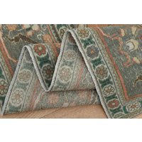 27x33 M, Luxury, Orange Perser Teppich, Orientteppich, Handgemachter Medaillon Wollteppich von SuffeArt