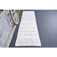 70x280 Gestreift Weiß Grau Flachgewebe Teppich, Kelim Kilim Motive, Motive 70x280 Gestreift Weiß Grau Flachgewebe Teppich, Kelim Kilim Motive, Motive von SuffeArt