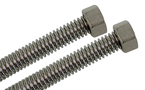 DN16 Edelstahlwellrohr 400 cm beidseitig 3/4''ÜM enggewellt & fertig montiert -Solarrohr Solarleitung DN16 Edelstahlwellrohr 400 cm beidseitig 3/4''ÜM enggewellt & fertig montiert -Solarrohr Solarleitung von Suflix