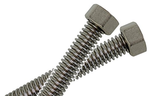 DN20 Edelstahlwellrohr 100 cm beidseitig 1''ÜM enggewellt & fertig montiert -Solarrohr Solarleitung DN20 Edelstahlwellrohr 100 cm beidseitig 1''ÜM enggewellt & fertig montiert -Solarrohr Solarleitung von Suflix