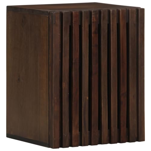Sufrk Badezimmer-Wandschrank, 38 x 34 x 48 cm, Braun, Massivholz, Mango, Badezimmerschrank, freistehend, für Wohnzimmer, Esszimmer, Küche, moderner Stil von Sufrk