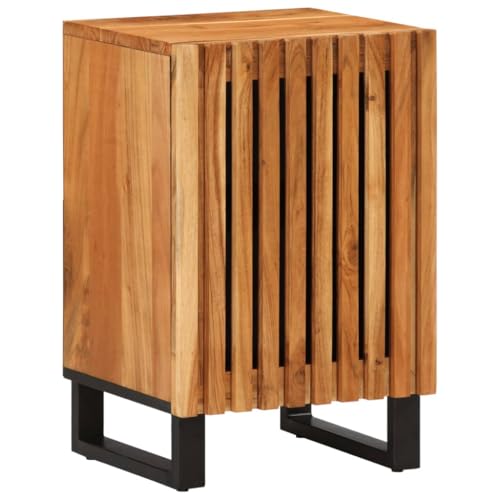 Sufrk Badezimmerschrank 38 x 34 x 58 cm aus massivem Akazienholz, Waschbeckenunterschrank für Badezimmer, Bodenschrank, Unterschrank von Sufrk