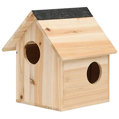 Sufrk Eichhörnchenhaus Tanne Massivholz 26x25x29 cm Futterhaus EichhöRnchen Wetterfest EichhöRnchen Kobel von Sufrk