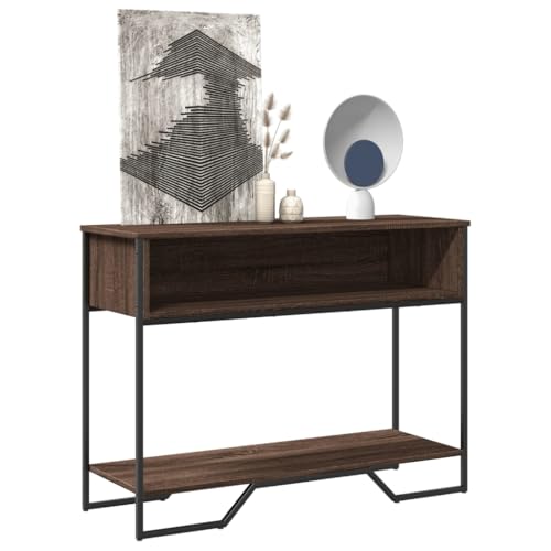 Sufrk Konsolentisch Eiche braun 100 x 35 x 74,5 cm aus Spanplatte, Konsolentisch, Konsolentisch, robuster und stabiler Rahmen, für Wohnzimmer, Flur Sufrk Konsolentisch Eiche braun 100 x 35 x 74,5 cm aus Spanplatte, Konsolentisch, Konsolentisch, robuster und stabiler Rahmen, für Wohnzimmer, Flur von Sufrk