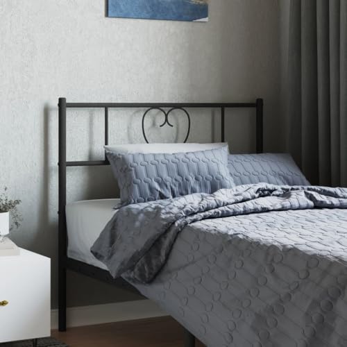 Sufrk Kopfteil aus Metall, schwarz, 90 cm, Kopfteilbezug aus Massivholz, für Kopfteile, Nachttisch, Dekoration Sufrk Kopfteil aus Metall, schwarz, 90 cm, Kopfteilbezug aus Massivholz, für Kopfteile, Nachttisch, Dekoration von Sufrk