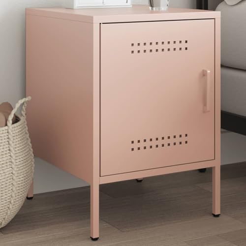 Sufrk Nachttisch Rosa 36 x 39 x 50,5 cm aus Stahl, Nachttische für Schlafzimmer aus Holz, modernes Design, platzsparender Schrank für Wohnzimmer Sufrk Nachttisch Rosa 36 x 39 x 50,5 cm aus Stahl, Nachttische für Schlafzimmer aus Holz, modernes Design, platzsparender Schrank für Wohnzimmer von Sufrk