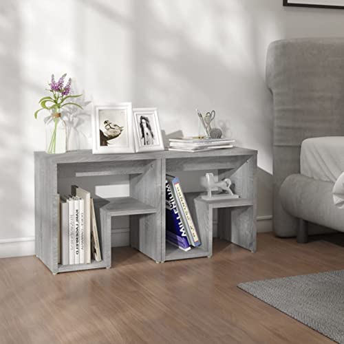 Sufrk Nachttische 2 STK. Grau Sonoma 40x30x40 cm Holzwerkstoff Nachtschrank Nightstand Nachttisch 2er Set Nachttisch Schrank Schlafzimmer Nachttisch Sufrk Nachttische 2 STK. Grau Sonoma 40x30x40 cm Holzwerkstoff Nachtschrank Nightstand Nachttisch 2er Set Nachttisch Schrank Schlafzimmer Nachttisch von Sufrk