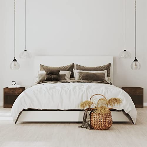 Sufrk Nachttische mit Schublade, Raucheiche, Nachttisch, Nachttisch, Nachttisch, Nachttisch, Nachttisch, Nachttisch, 2 Stück von Sufrk