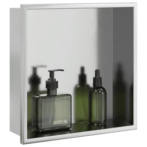 Sufrk Nische für Dusche, gebürstetes Silber, 32 x 32 x 9 cm, aus Edelstahl, Einbau-Duschwanne, Wandnische, Nischenablage, Badezimmer-Nischen Sufrk Nische für Dusche, gebürstetes Silber, 32 x 32 x 9 cm, aus Edelstahl, Einbau-Duschwanne, Wandnische, Nischenablage, Badezimmer-Nischen von Sufrk
