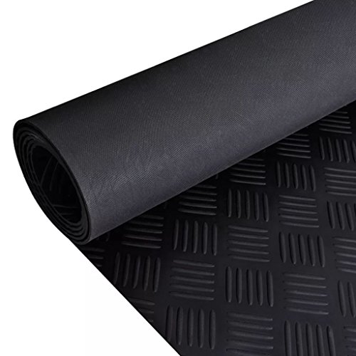 Sufrk Rutschfeste Gummimatte, 5 x 1 m, geriffeltes Modell, große Badematte, dicke Badematte von Sufrk