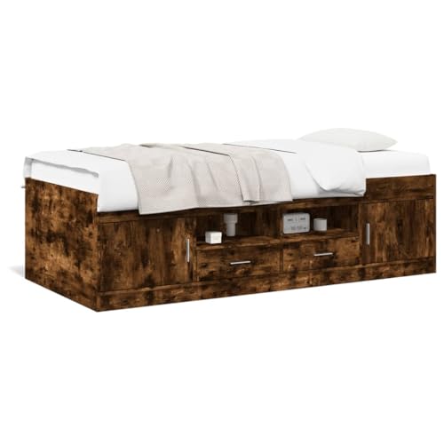 Sufrk Tagesbett mit Schubladen Daybed Bett Mit Schubladen Tagesbett Jugendbett Daybed Räuchereiche 90x200 cm Holzwerkstoff - 3280248 von Sufrk