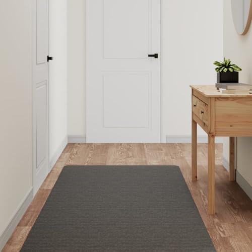 Sufrk Teppichläufer Anthrazit 80x180 cm Flurteppich LäUfer Lang TreppenläUfer Sisal Teppich von Sufrk