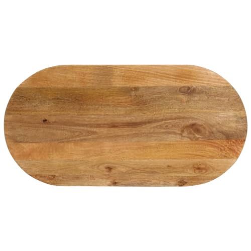 Sufrk Tischplatte 140x50x3,8 cm Tabletop Holzlatten Schreibtischplatte Massivholzplatte Tischplatte Oval Massivholz Mango - 370159 von Sufrk