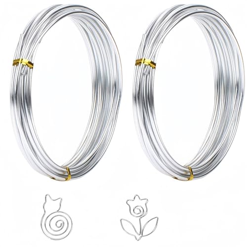 2 Rolle Basteldraht 0.8mm*10m Silber DIY Draht zum Basteln Schmuckdraht Aluminiumdraht Bindedraht Modellierdraht Draht Rostfrei für Schmuckherstellung Bastelarbeiten 2 Rolle Basteldraht 0.8mm*10m Silber DIY Draht zum Basteln Schmuckdraht Aluminiumdraht Bindedraht Modellierdraht Draht Rostfrei für Schmuckherstellung Bastelarbeiten von Sufune