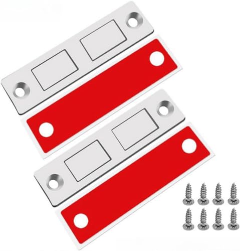 2 Stück Magnete für Schranktüren, Ultra Dünn Türmagnete für Möbel, Magnetschnäpper Stark Türschließer Doppelt Magnete für Schubladen Kleiderschrank Magnetverschlus für Möbel Schranktür Schließen von Sufune