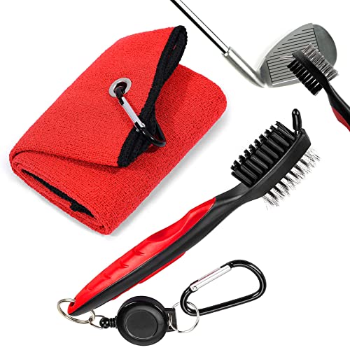 Sugamm Golf Towel Golfschlägerbürste und Mikrofaser-Handtuch-Set Golf Tool Golf Set von Sugamm