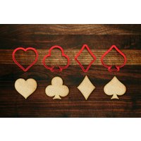 Card Suits Set Von 4 Ausstechformen Mit Herz, Karo, Keule, Pik von SugarDashCo