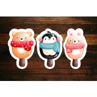 Christmas Pops Set #2 - Ausstechform 3Er Bär, Pinguin Und Häschen von SugarDashCo