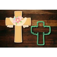 Florales Osterkreuz - Pastel Easter #3 von SugarDashCo