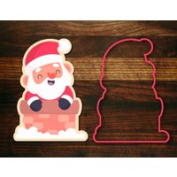 Happy Santa #3 - in A Chimney Weihnachtliche Ausstechform von SugarDashCo