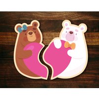 Liebes Bären Paar Mit Herz - Valentines Ausstecher Set von SugarDashCo